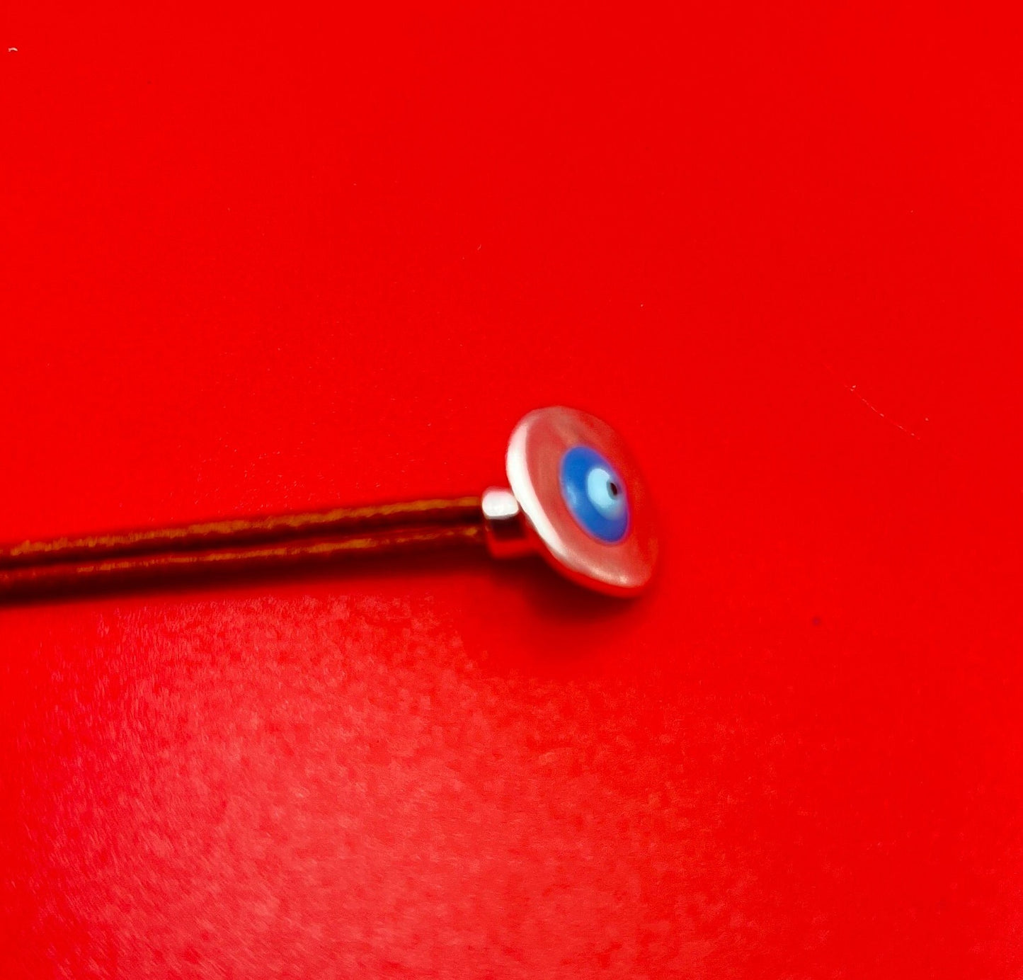 RC0209>>MADE in EUROPE zamak Evil eye button clasp, 3.5mm hole button clasp, Qty1