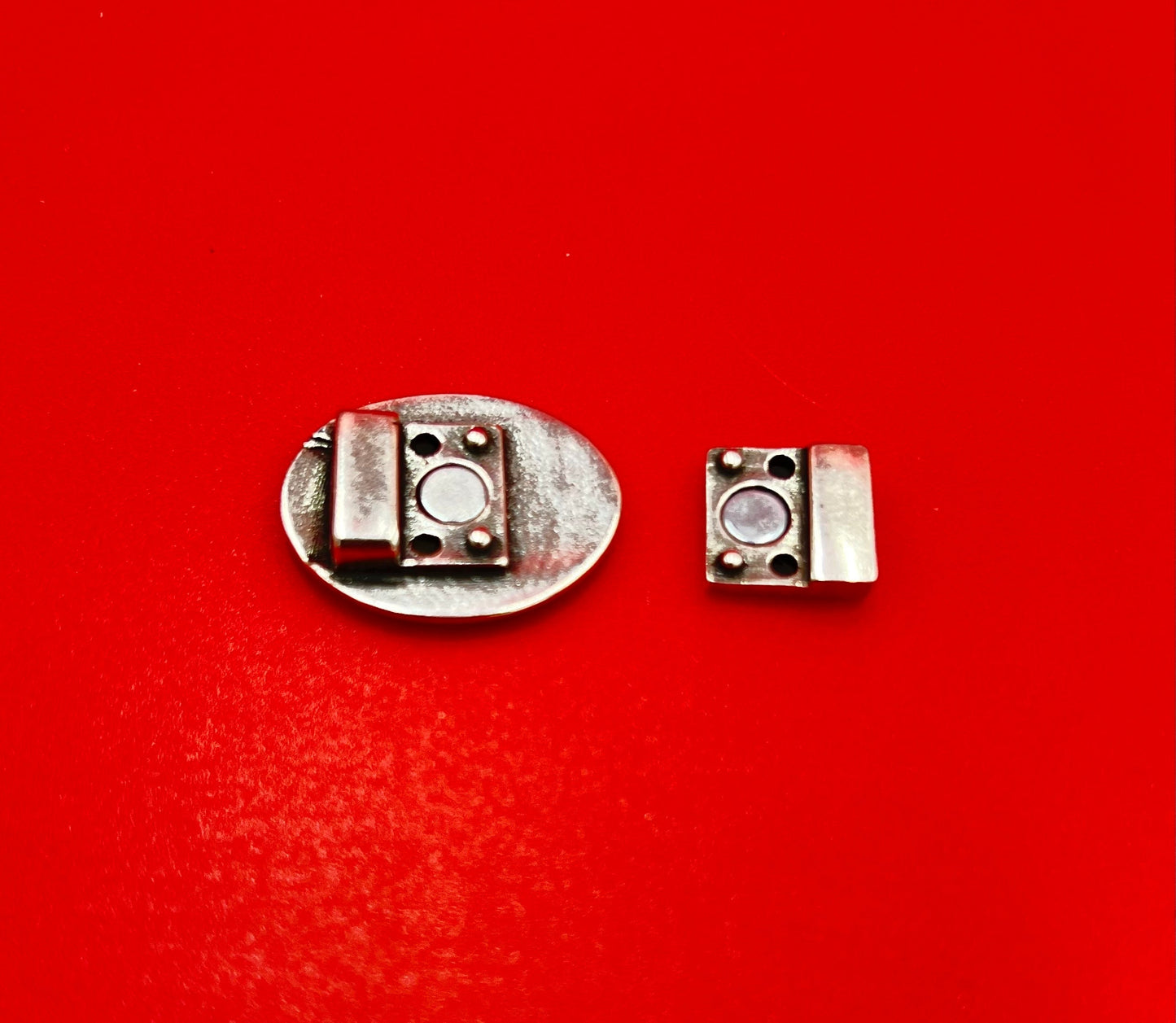 FC0398>>MADE in EUROPE zamak oval clasp for 10mm, oval flat cord clasp with gemstone, 10mm flat cord clasp, (TM10X3SMI) Qty1