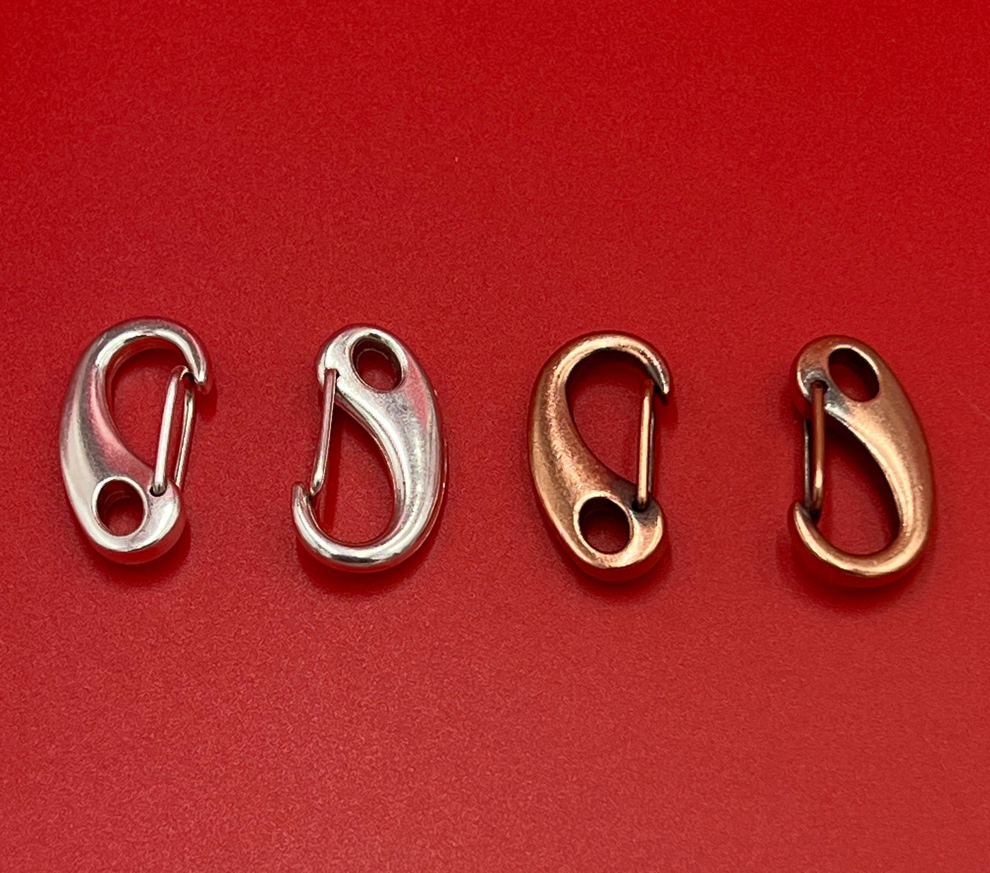 RC0139>>MADE in EUROPE 2 zamak hook clasps, carabiner hook clasp, keychain hook clasp, 32mm carabiner hook clasp Qty2