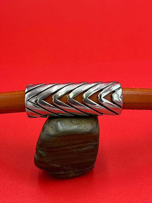 LS0106>>304 Stainless steel slider tube, licorice slider, licorice cord slider, 10x6mm cord tube slider, Qty1