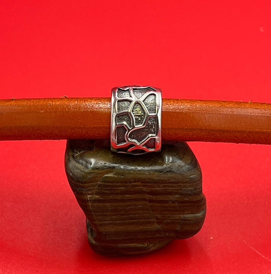 LS0107>>304 Stainless steel licorice slider, licorice cord engraved sliders, licorice cord slider Qty1