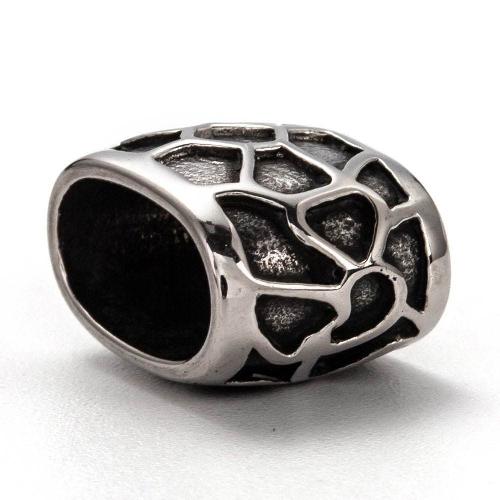 LS0107>>304 Stainless steel licorice slider, licorice cord engraved sliders, licorice cord slider Qty1
