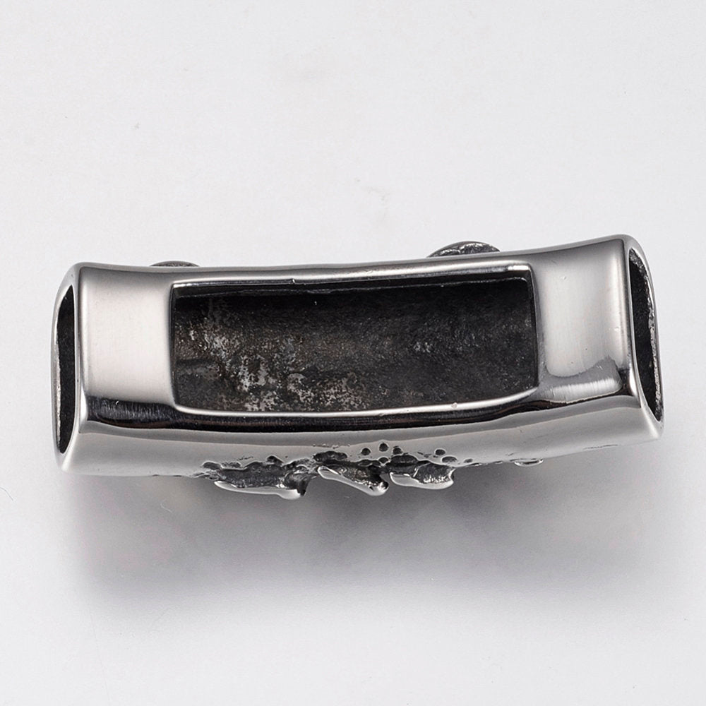 LS0108>>304 Stainless steel slider tube, licorice scorpion slider, licorice cord slider, licorice scorpion slider tube.