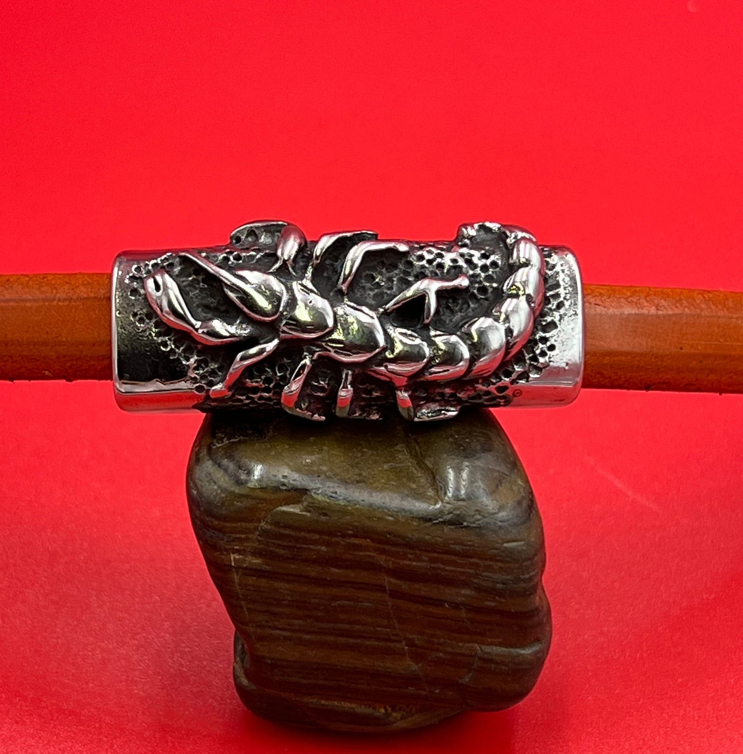LS0108>>304 Stainless steel slider tube, licorice scorpion slider, licorice cord slider, licorice scorpion slider tube.