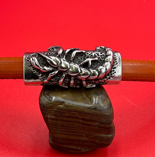 LS0108>>304 Stainless steel slider tube, licorice scorpion slider, licorice cord slider, licorice scorpion slider tube.