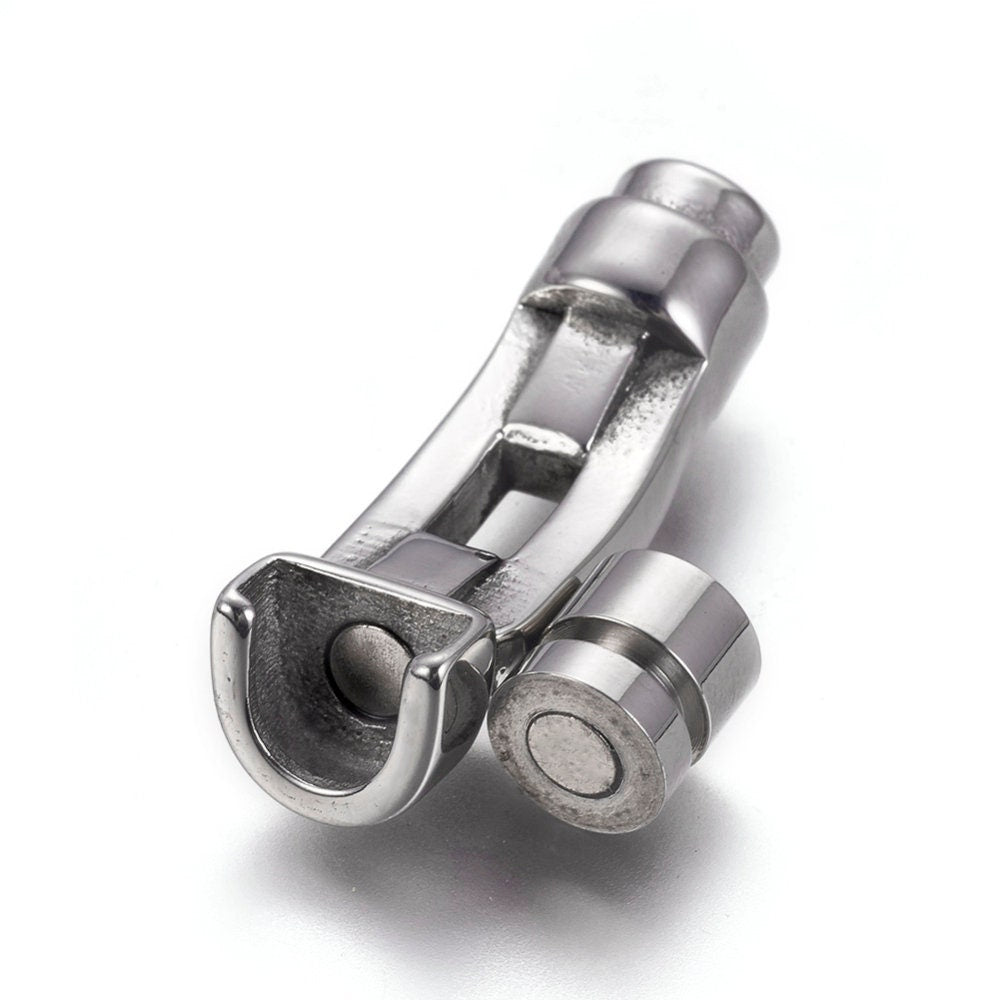 RC0215>>304 stainless steel clasp for 5mm round cord, 5mm cord clasp, 5mm round cord clasp qty1