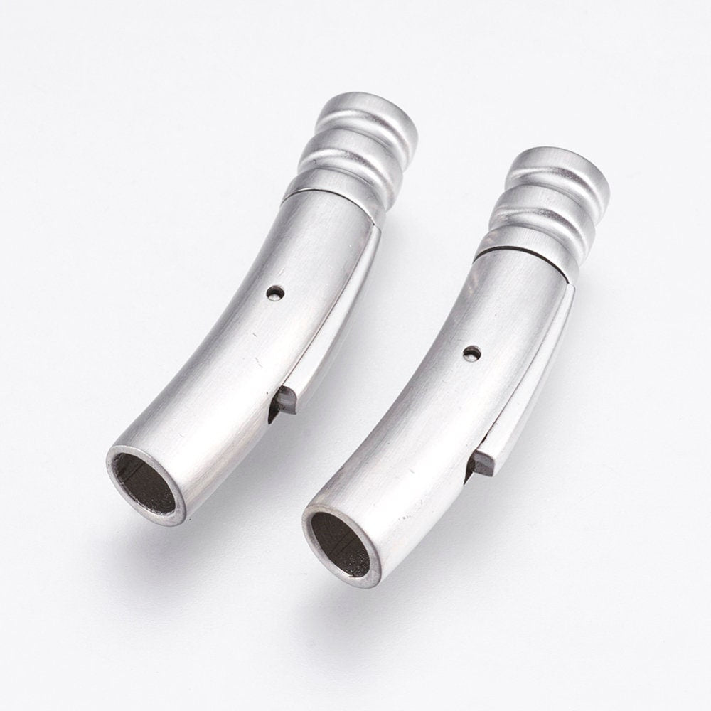 RC0220>>304 Stainless steel 4mm cord bayonet clasp, 4mm round cord clasp