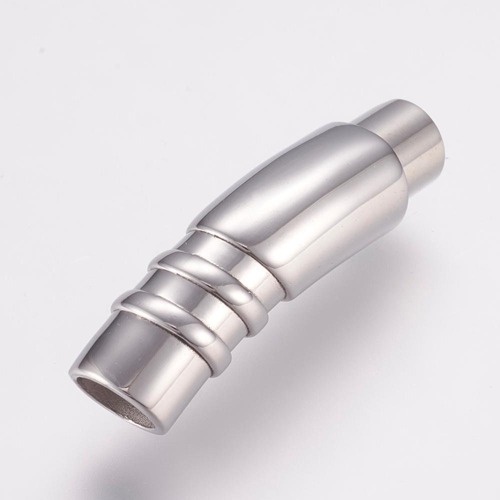 RC0222>>304 Stainless steel 6mm clasp, round cord clasp, 6mm cord clasp,  Qty1