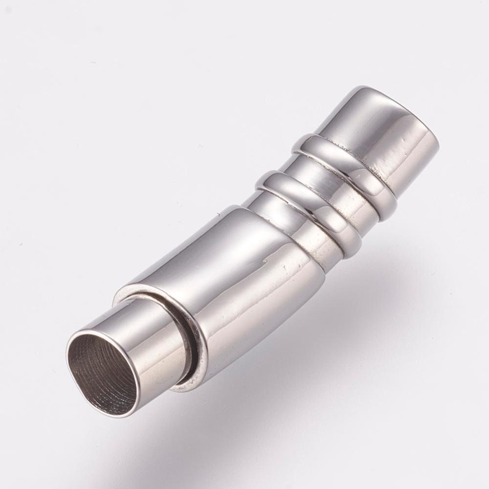 RC0222>>304 Stainless steel 6mm clasp, round cord clasp, 6mm cord clasp,  Qty1
