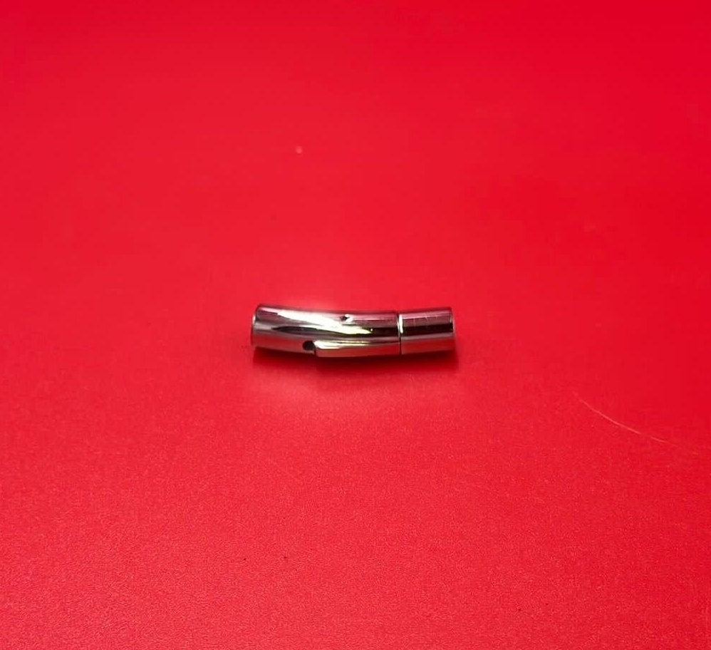 RC0221>>304 Stainless steel 5mm bayonet clasp, round cord clasp, 5mm cord bayonet clasp, Qty1