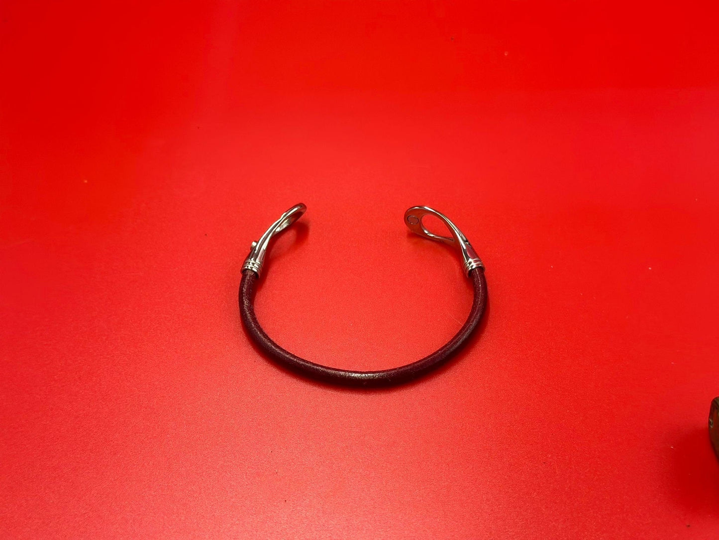 RC0229>>MADE in EUROPE 304 Stainless steel clasp, 5mm round cord clasp, 5mm silver clasp Qty1