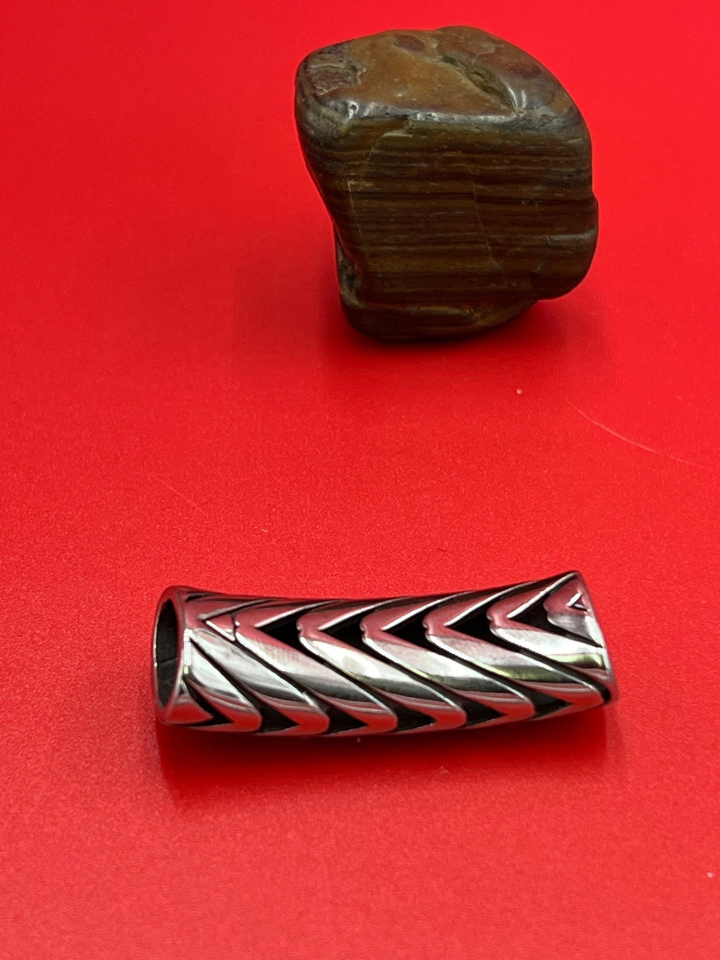LS0106>>304 Stainless steel slider tube, licorice slider, licorice cord slider, 10x6mm cord tube slider, Qty1
