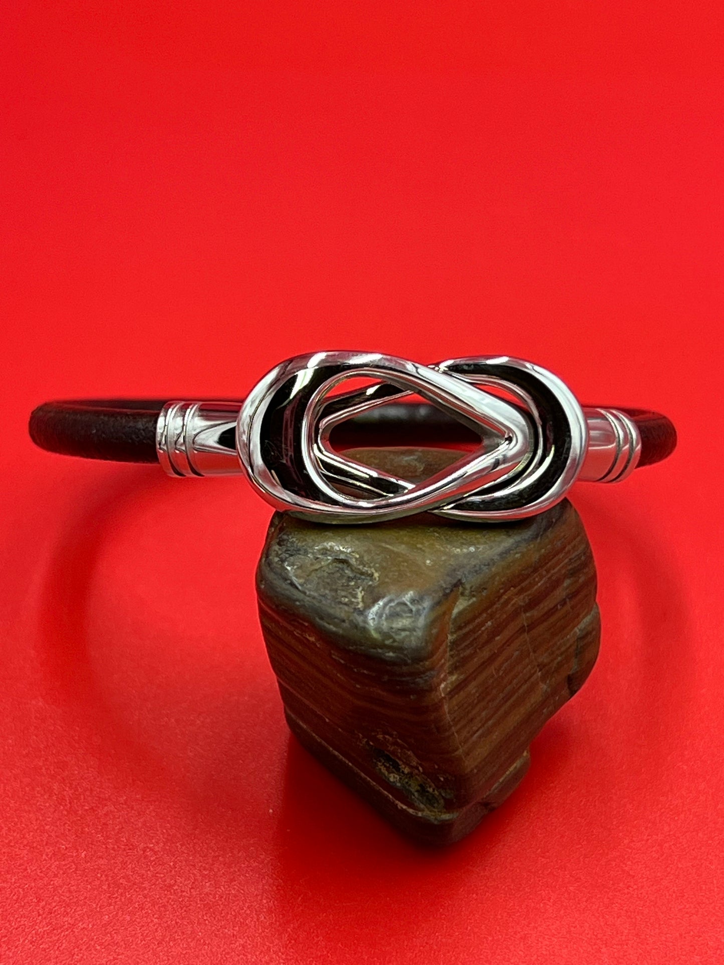 RC0109>>304 Stainless steel loop in loop clasp, 5mm stainless steel clasp, 5mm cord clasp  Qty1