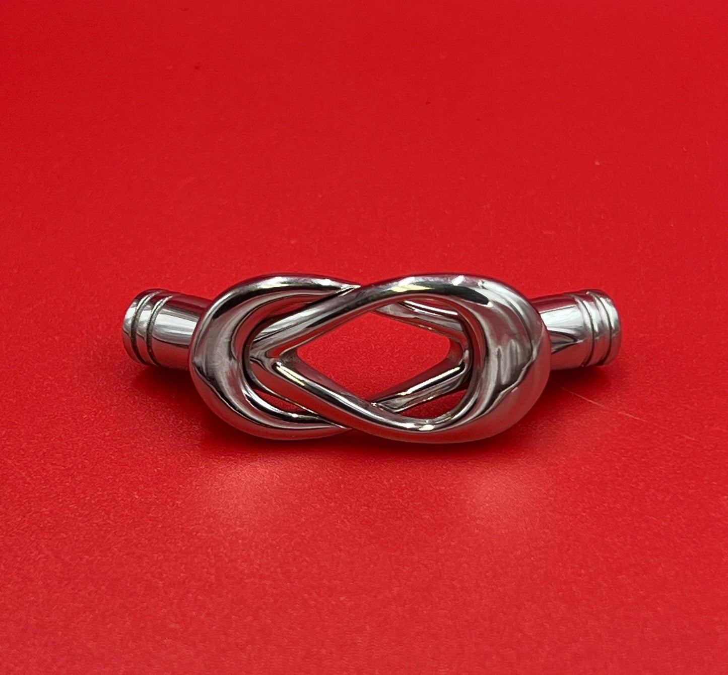 RC0109>>304 Stainless steel loop in loop clasp, 5mm stainless steel clasp, 5mm cord clasp  Qty1