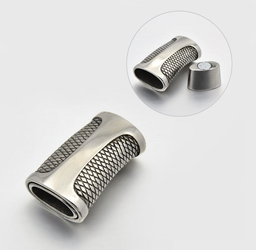 LC0041>> 304 Stainless steel clasp, 10x6mm licorice cord clasp, Stainless steel clasp for licorice cord