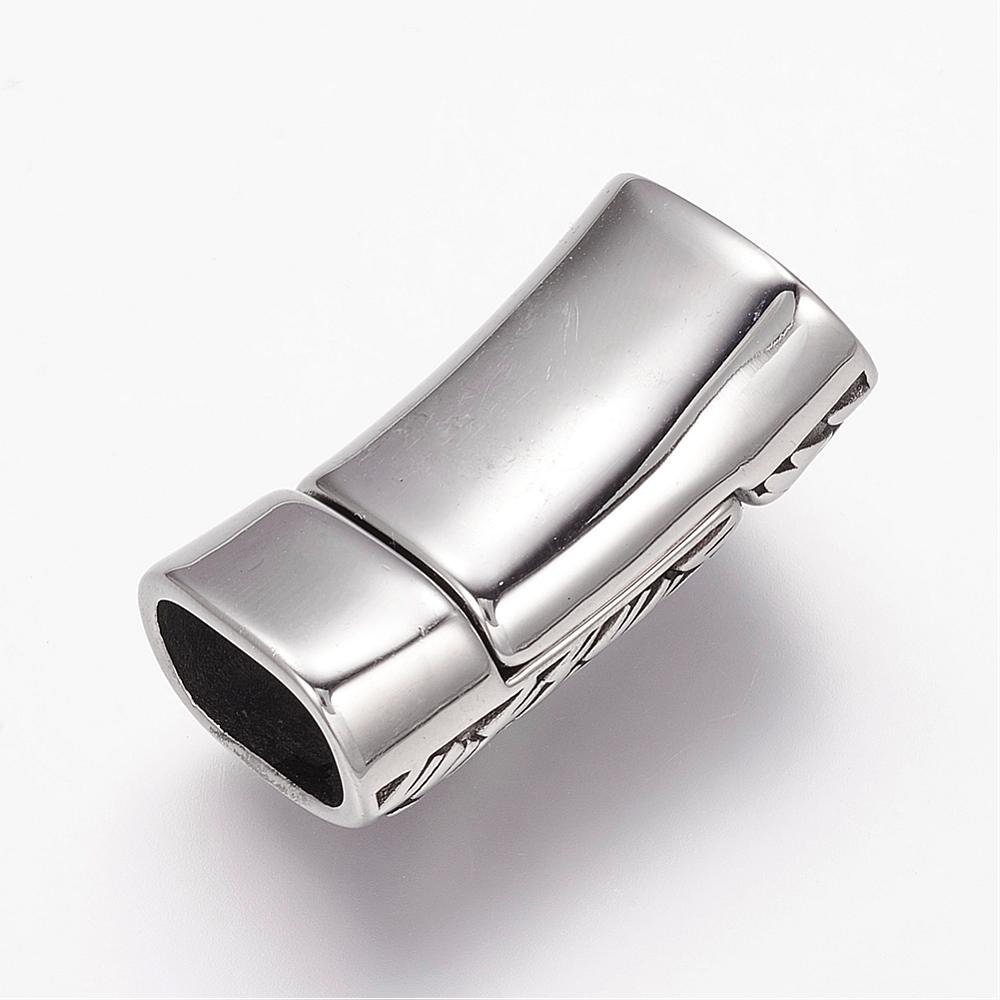 LC0036>> 304 Stainless steel clasp, 10x6mm licorice cord clasp, Stainless steel clasp for licorice cord