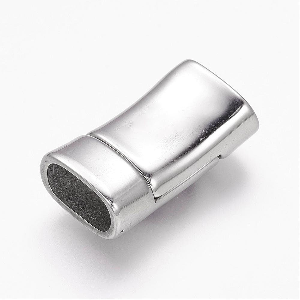 LC0038>> 304 Stainless steel cross clasp, licorice cord clasp, Stainless steel clasp for 12x6mm licorice cord