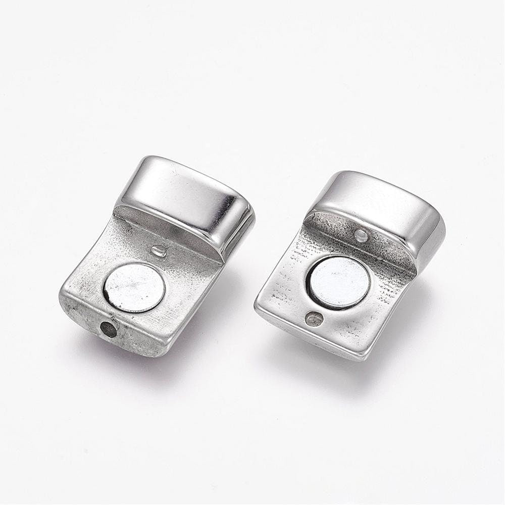 LC0038>> 304 Stainless steel cross clasp, licorice cord clasp, Stainless steel clasp for 12x6mm licorice cord