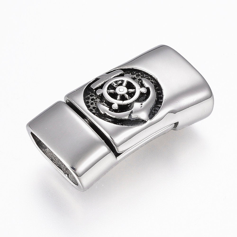 LC0039>> 304 Stainless steel anchor clasp, licorice cord clasp, Stainless steel clasp for licorice cord
