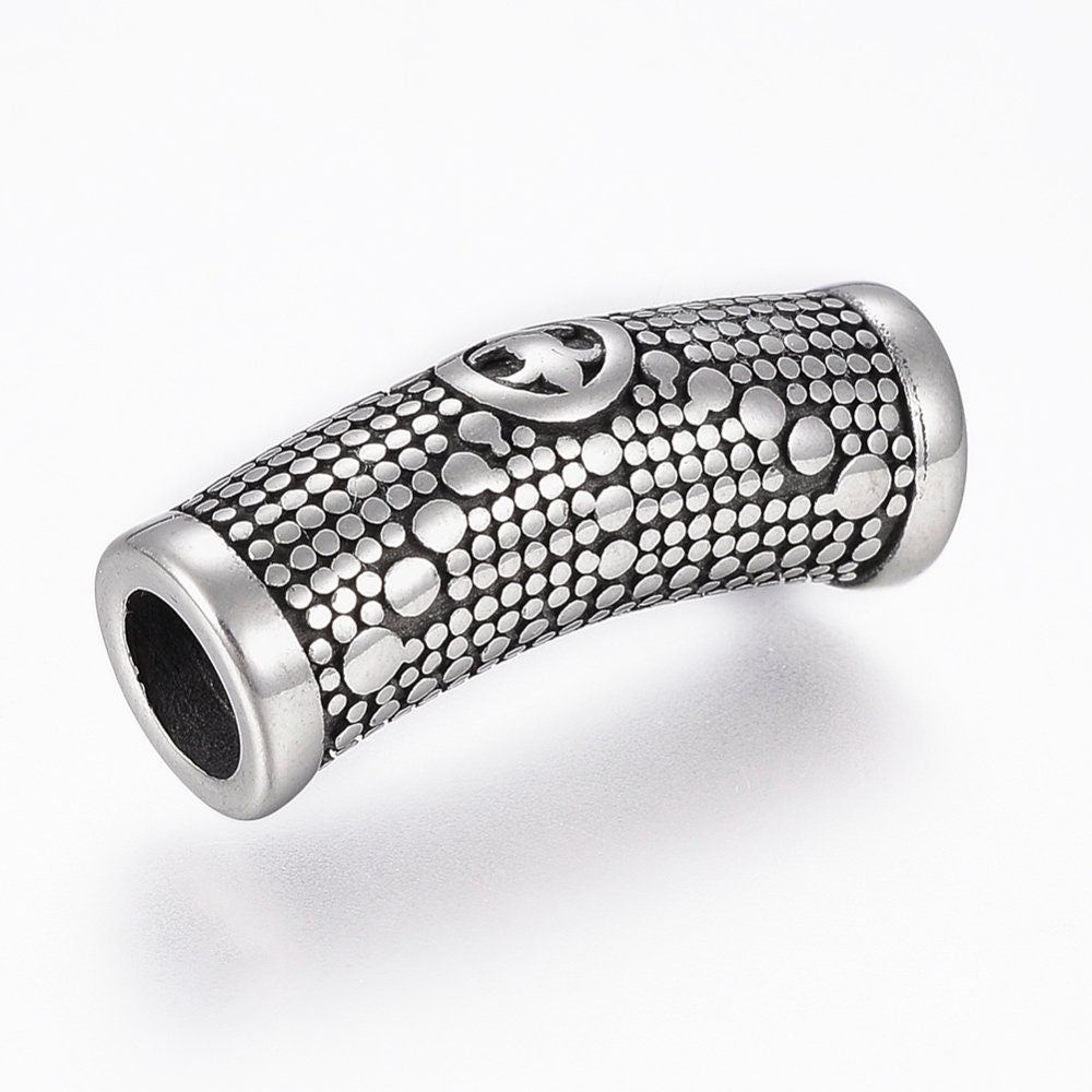 RC0214>>304 Stainless steel 6mm clasp, round cord clasp, 6mm cord clasp, Qty1