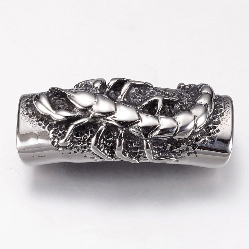 LS0108>>304 Stainless steel slider tube, licorice scorpion slider, licorice cord slider, licorice scorpion slider tube.