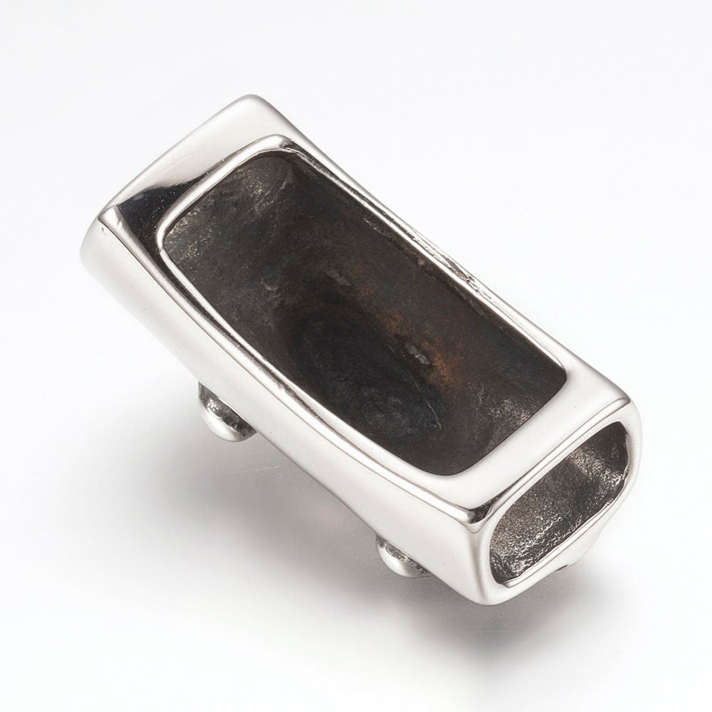 LS0109>>316 Stainless steel slider tube, licorice skeleton slider, licorice cord slider, licorice skeleton slider tube.