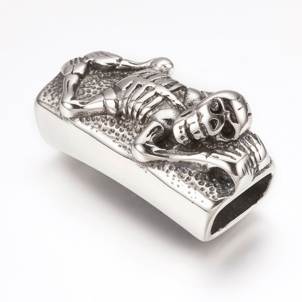 LS0109>>316 Stainless steel slider tube, licorice skeleton slider, licorice cord slider, licorice skeleton slider tube.