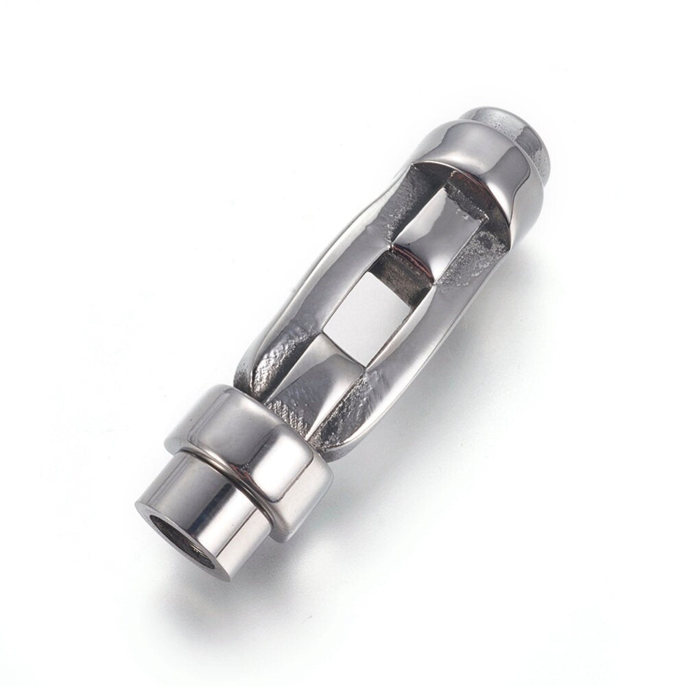 RC0215>>304 stainless steel clasp for 5mm round cord, 5mm cord clasp, 5mm round cord clasp qty1