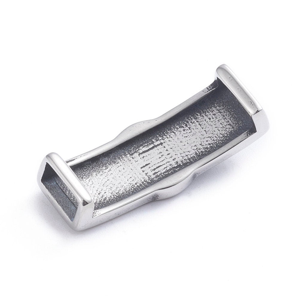 RS0193>> 304 Stainless steel Compass slider, 8x4mm stainless steel slider, slider for double 4mm round cord