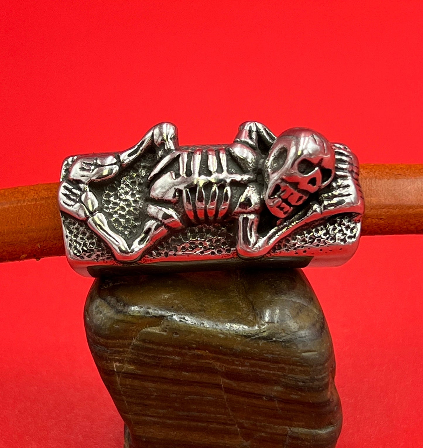 LS0109>>316 Stainless steel slider tube, licorice skeleton slider, licorice cord slider, licorice skeleton slider tube.