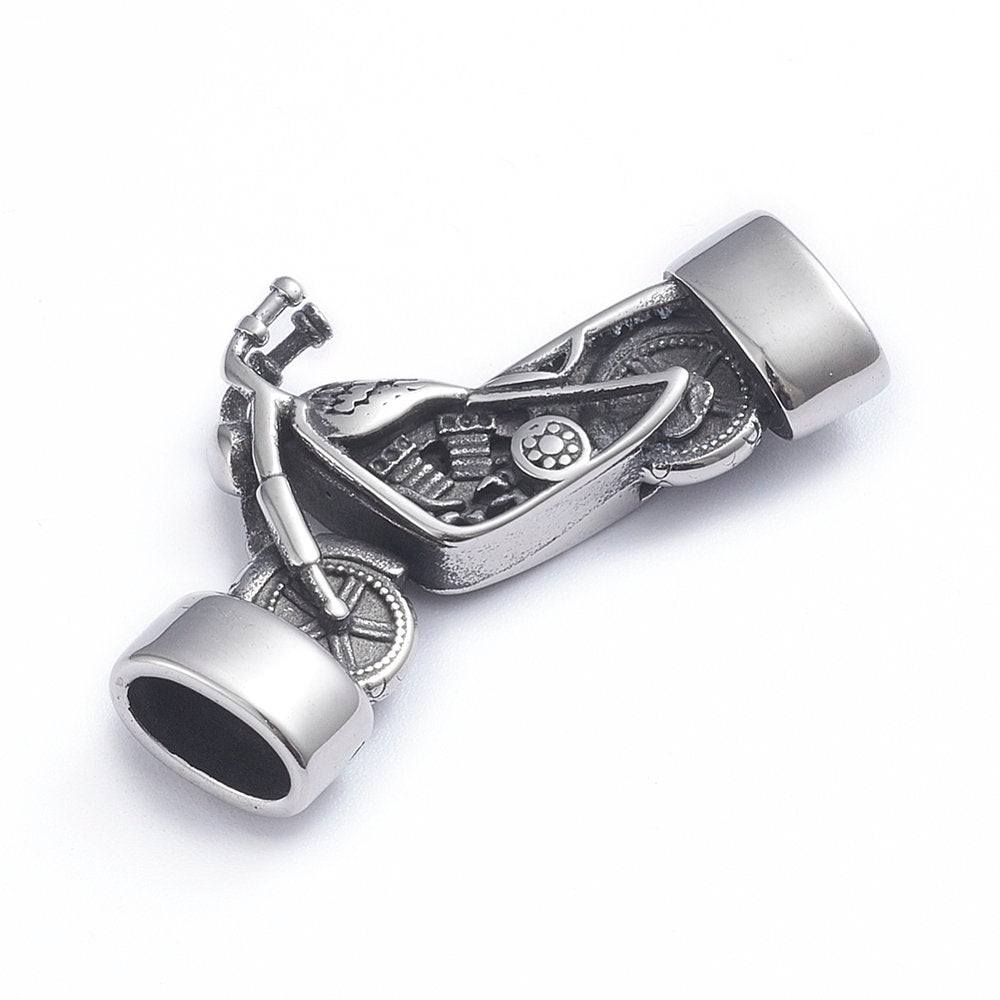 C0187>> 304 Stainless steel motorcycle connector, 8x4mm stainless steel connector,  connector for double 4mm round cord