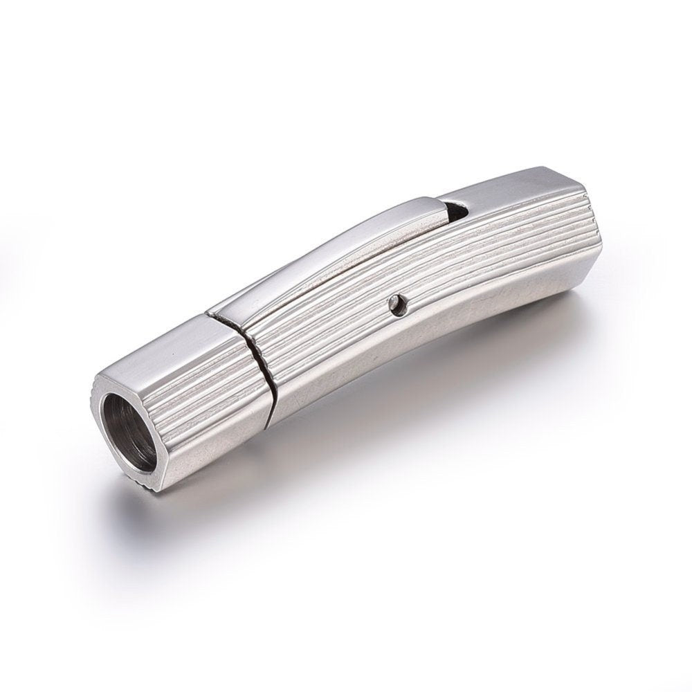 RC0219>>304 Stainless steel 4mm cord bayonet clasp, 4mm round cord clasp