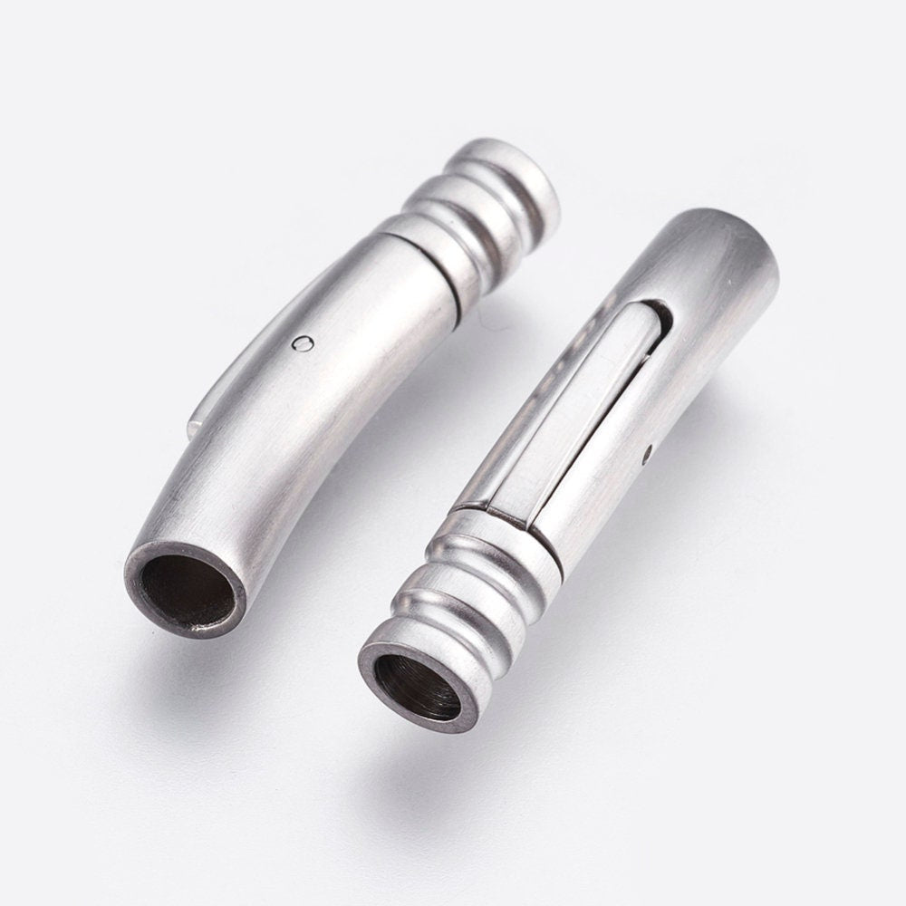 RC0220>>304 Stainless steel 4mm cord bayonet clasp, 4mm round cord clasp