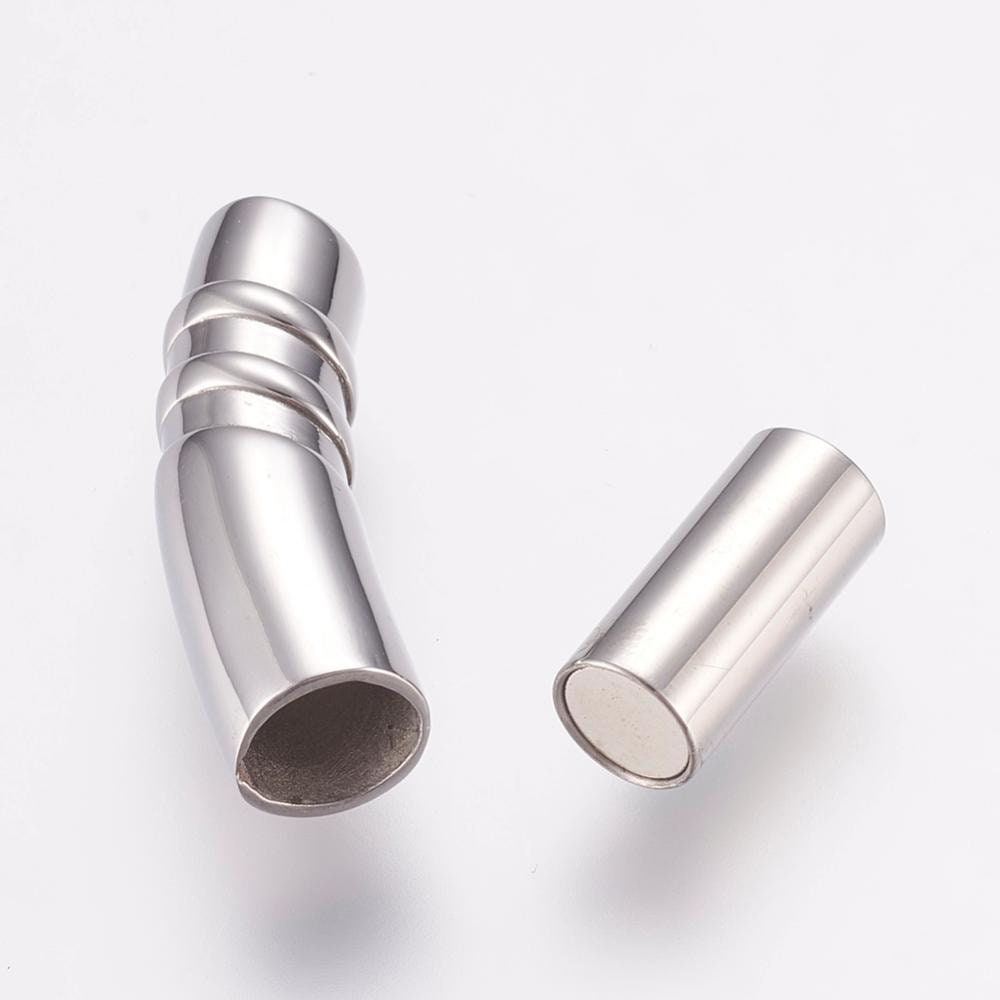 RC0222>>304 Stainless steel 6mm clasp, round cord clasp, 6mm cord clasp,  Qty1