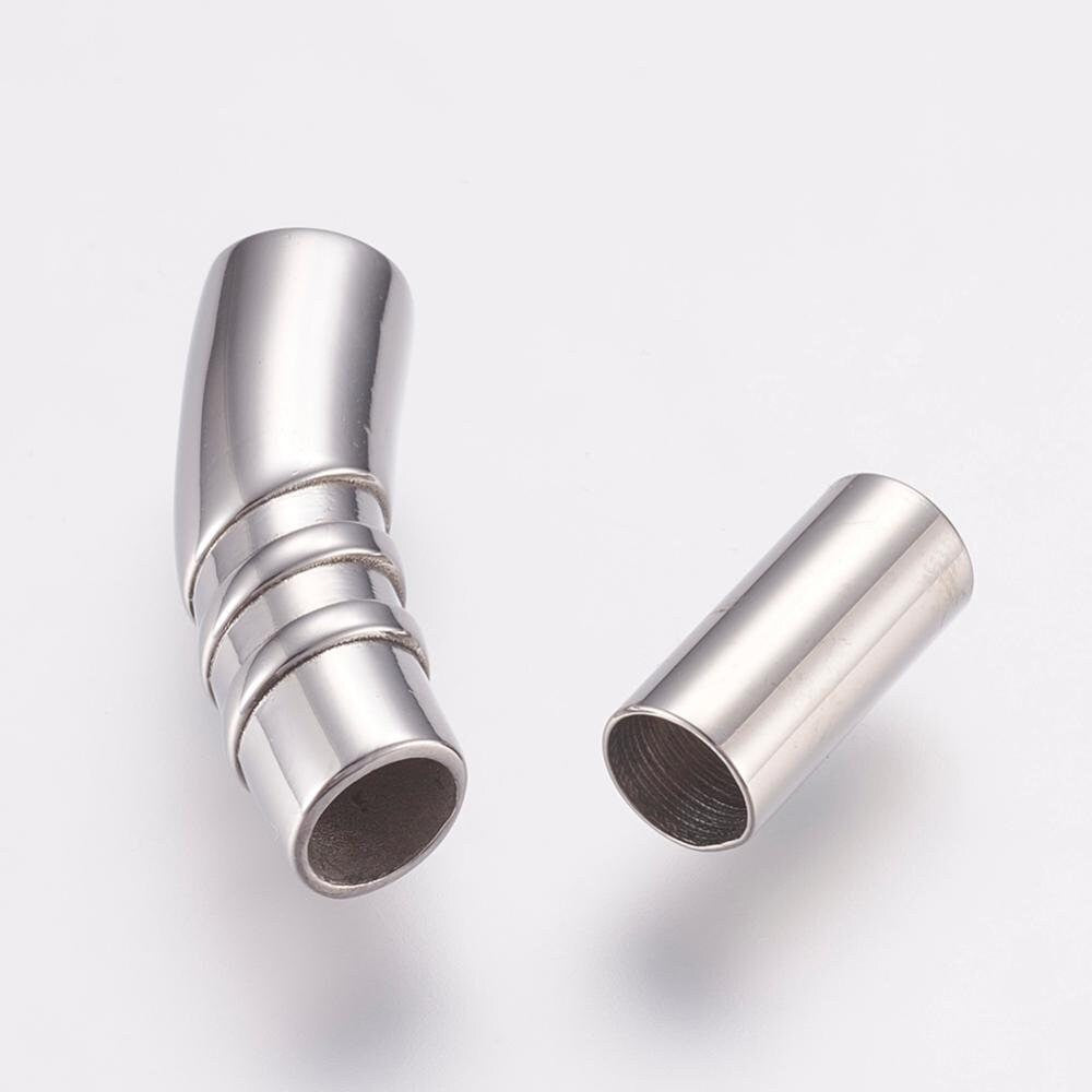 RC0222>>304 Stainless steel 6mm clasp, round cord clasp, 6mm cord clasp,  Qty1