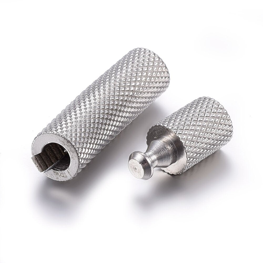 RC0224>>304 Stainless steel 4mm cord bayonet clasp, 4mm round cord clasp