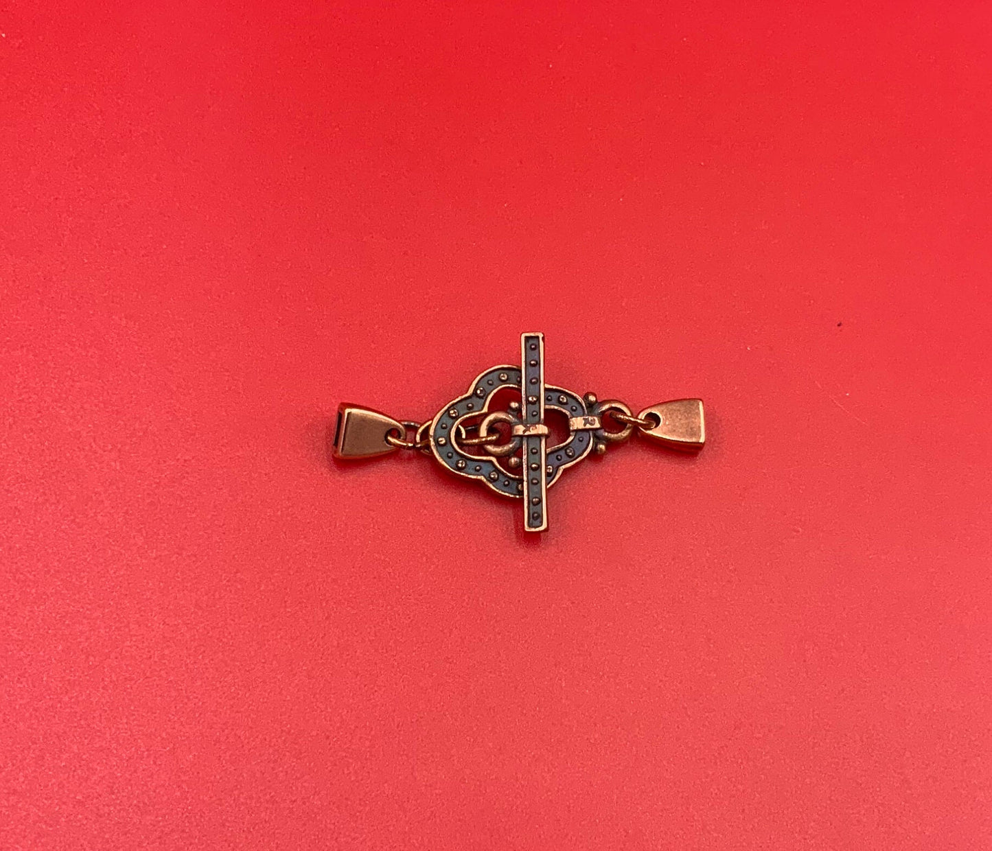 FC0320>>MADE in EUROPE Zamak toggle clasp for flat leather cord, Guinevere gold, silver or copper finished toggle clasp Qty1