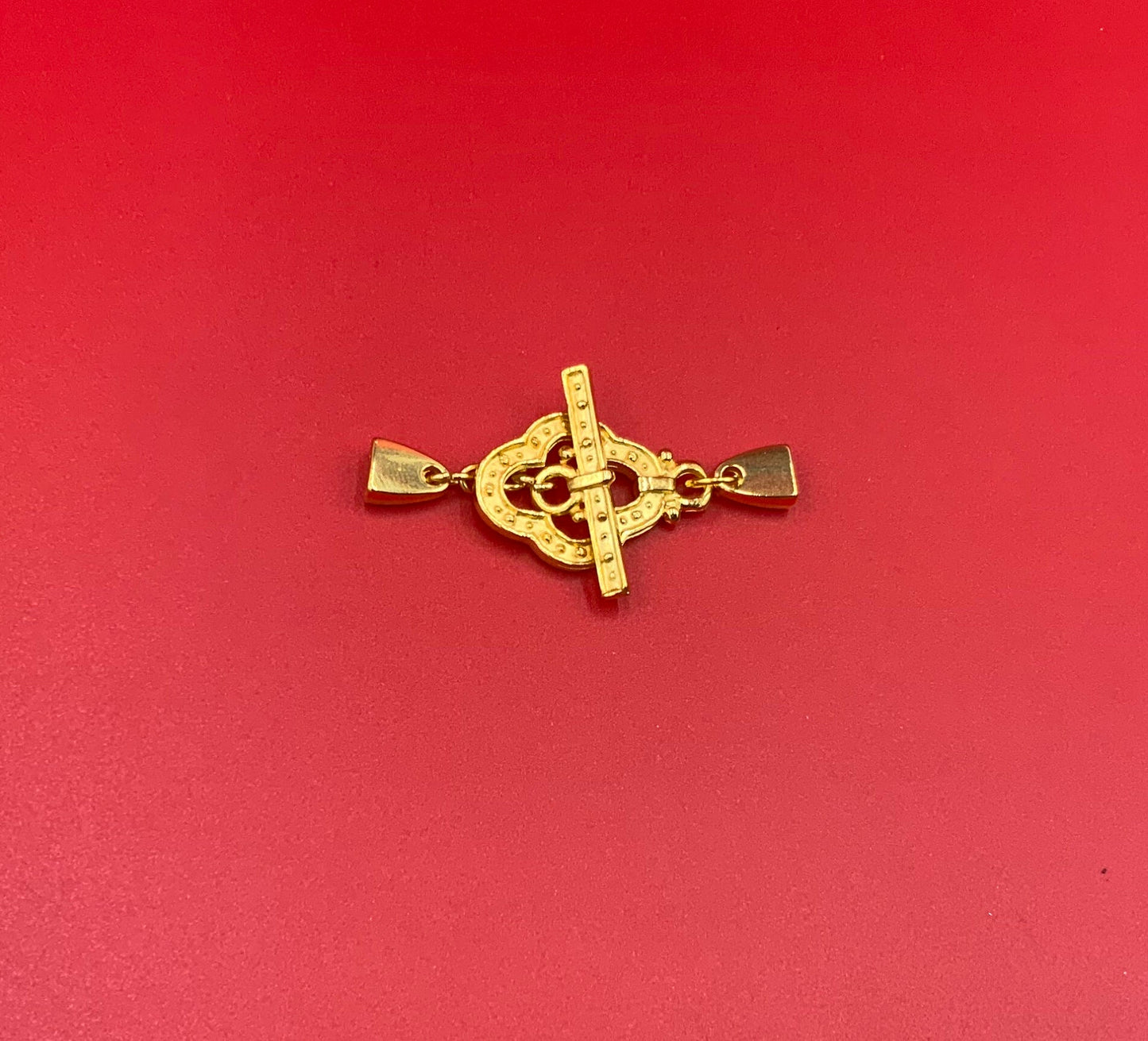 FC0320>>MADE in EUROPE Zamak toggle clasp for flat leather cord, Guinevere gold, silver or copper finished toggle clasp Qty1