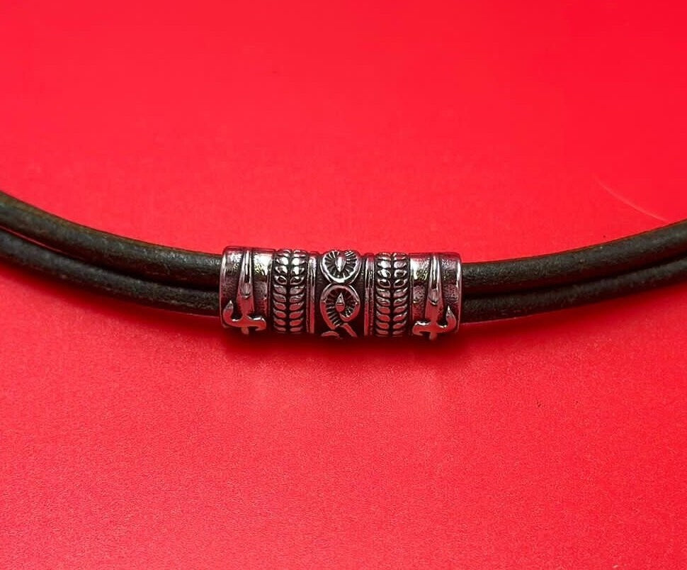 RS0190>> 304 Stainless steel engraved slider, 8x4mm stainless steel slider,  slider for double 4mm round cord