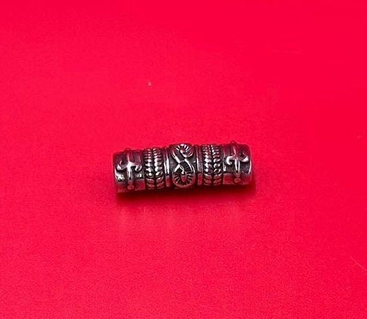 RS0190>> 304 Stainless steel engraved slider, 8x4mm stainless steel slider,  slider for double 4mm round cord