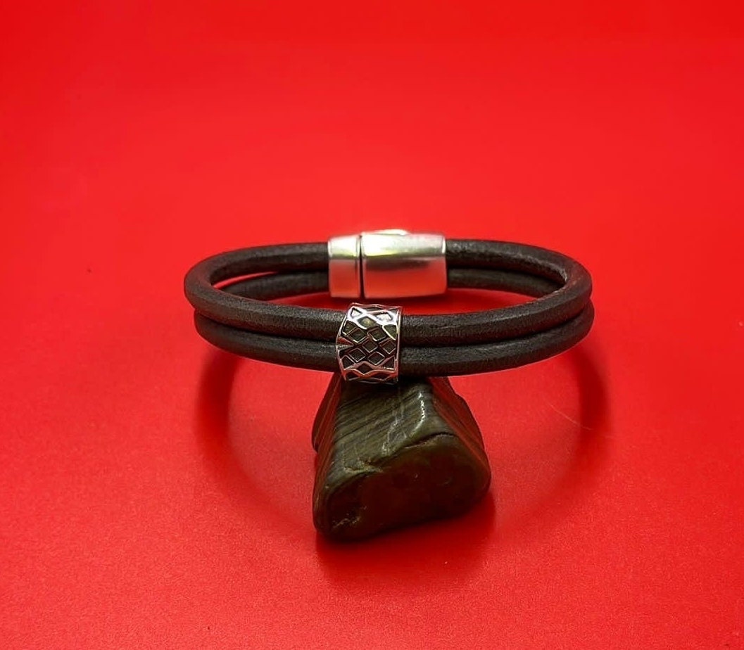 RS0192>>304 Stainless steel 10x5mm cord 2 sliders, 10x5mm engraved sliders, Qty2