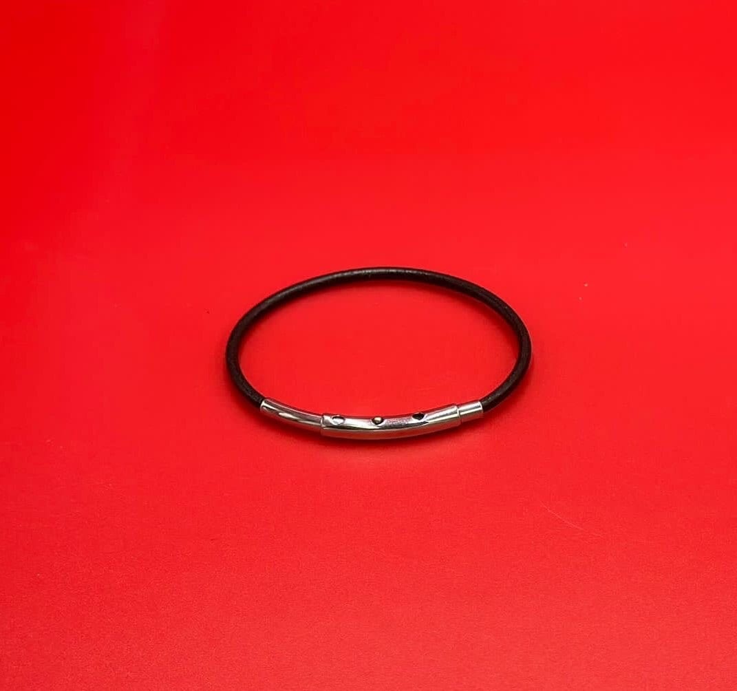 RC0225>>304 Stainless steel adjustable clasp for 3mm round cord, 3mm silver clasp qty1