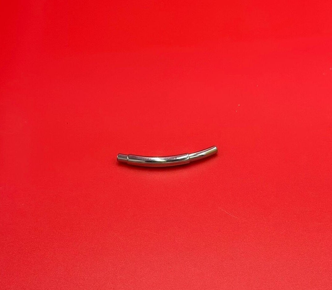 RC0225>>304 Stainless steel adjustable clasp for 3mm round cord, 3mm silver clasp qty1