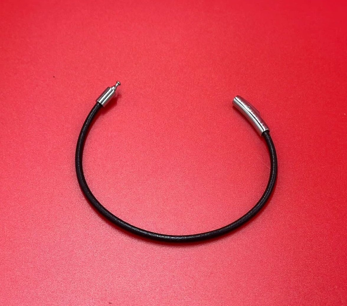 RC0226>>304 Stainless steel clasp for 3mm round cord, round leather cord bayonet clasp qty1
