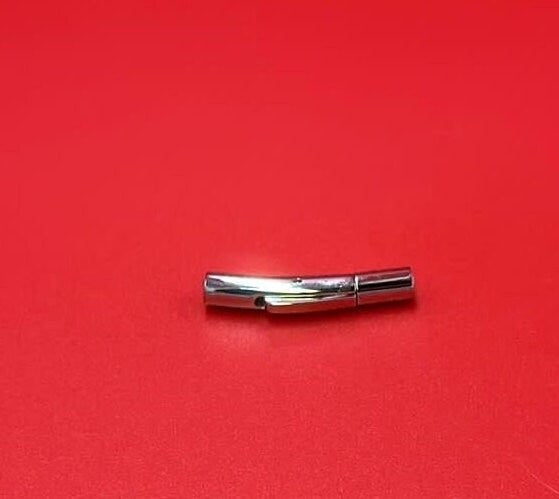 RC0226>>304 Stainless steel clasp for 3mm round cord, round leather cord bayonet clasp qty1