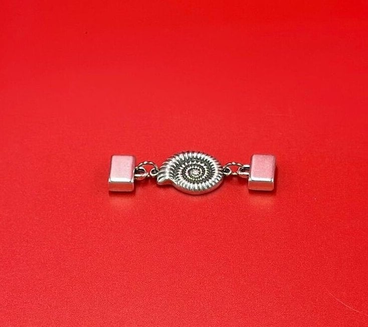 C0190>>MADE in EUROPE Zamak Nautilus connector, 10mm flat cord Nautilus connector, Qty1