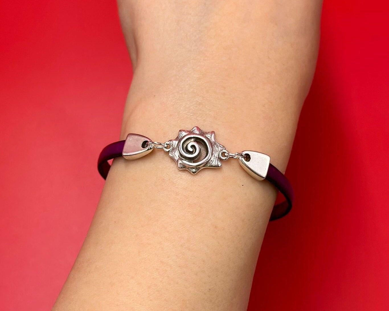 C0189>>MADE in EUROPE Zamak Nautilus connector, 5mm flat cord Nautilus connector, Qty1