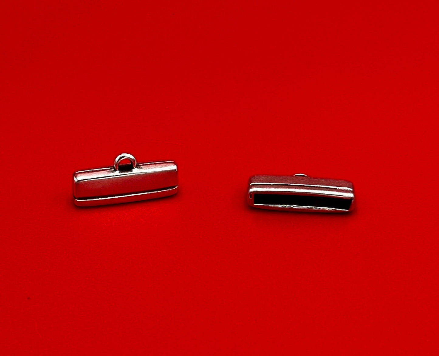 FC0429>> MADE in EUROPE 2 Zamak cord end caps for 20mm cord, 20mm Zamak cord ends, Qty 2
