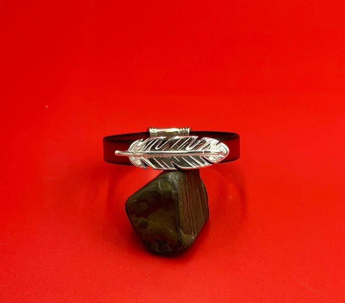 FS0525>>MADE in EUROPE zamak feather slider, large silver feather slider, 10mm flat cord slider qty1