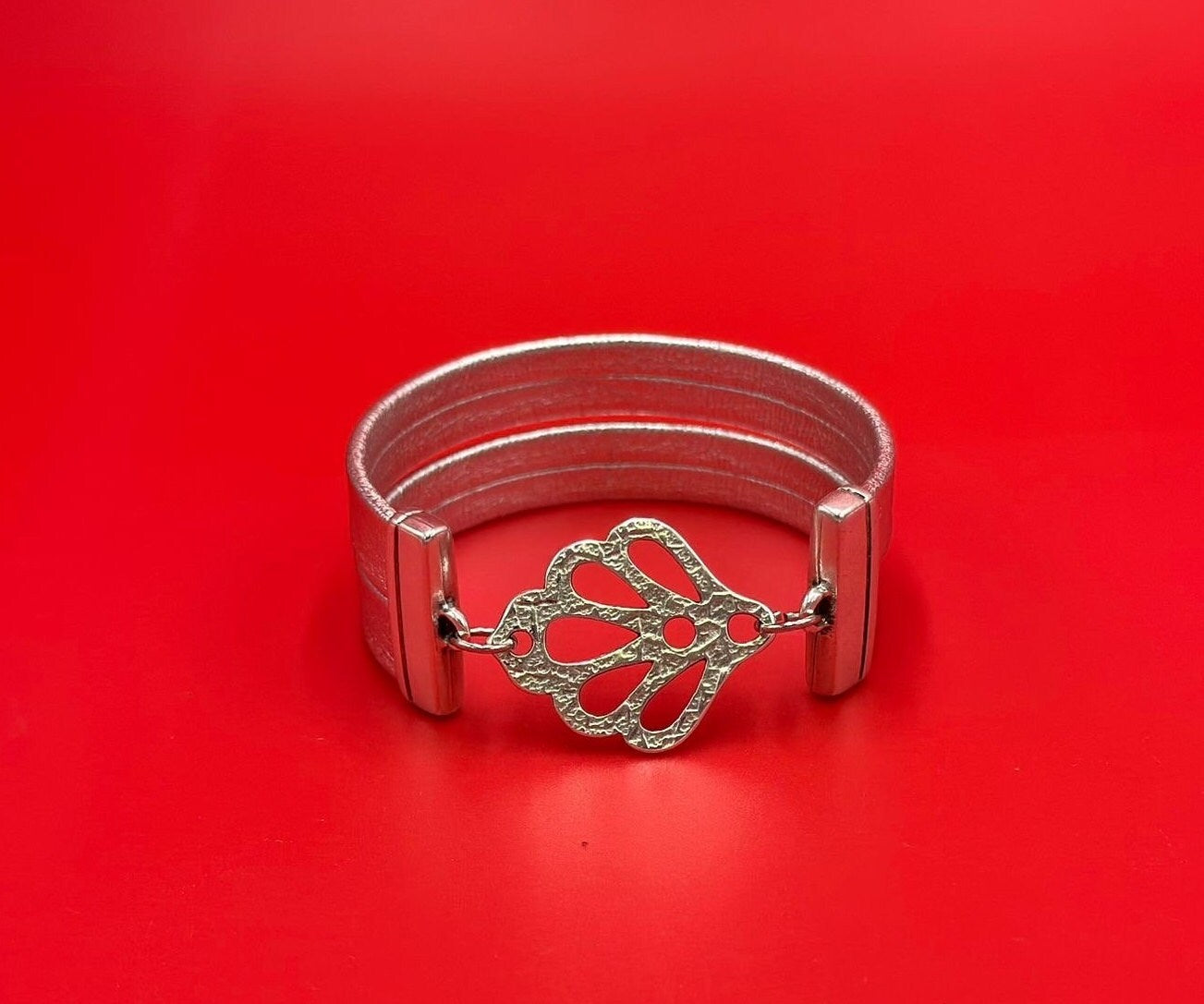 C0193>>MADE in EUROPE zamak flower filigree connector, filigree connector qty 1